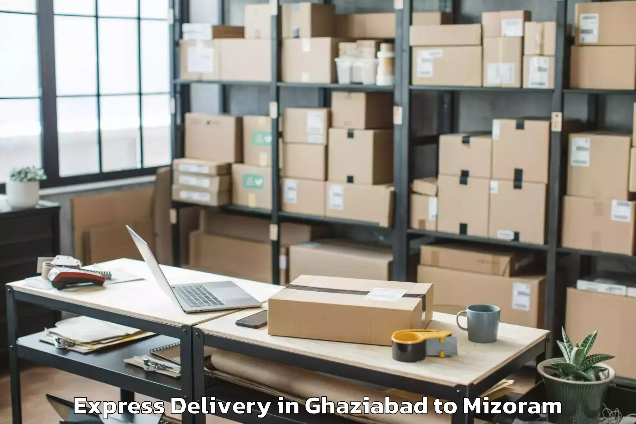 Get Ghaziabad to Sairang Express Delivery